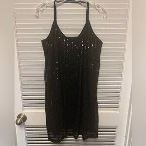 Forever 21 Plus 0x black sequin dress